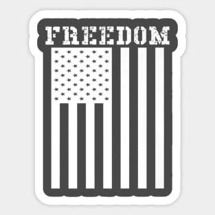 Freedom American Flag Graphic Patriotic Usa Pride Sticker